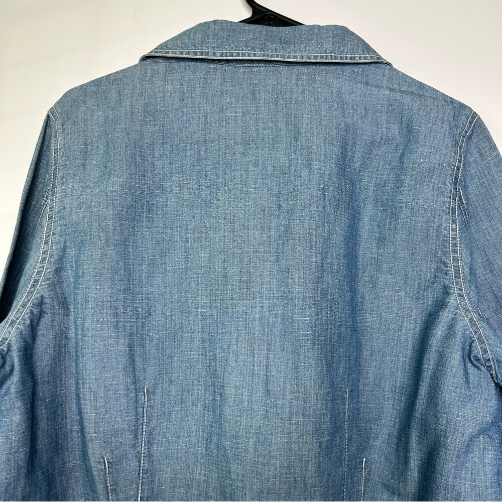 NWT Susan Bristol Denim Blue Women's Button Front Jacket Size XL - Picture 9 of 12